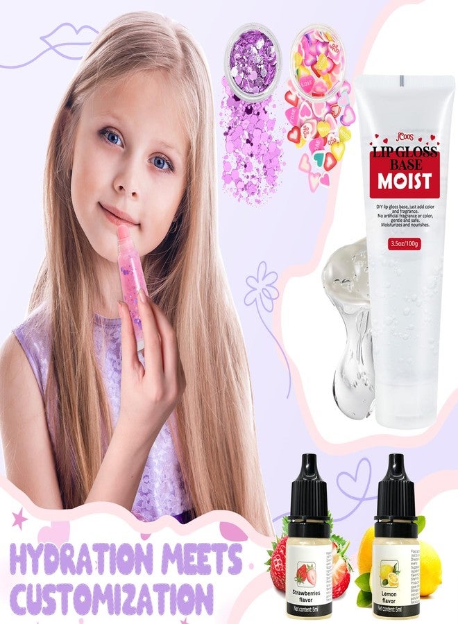 Jcoos Lip Gloss Making Kit, Fun Lip Gloss Kit to Make Your Own Lip Gloss for Girls, Women, Teens with Moisturizing Lipgloss Base, Flavored Oil,Tubes, Pigments Lipgloss Set Gift for Beginner Women - Image 4